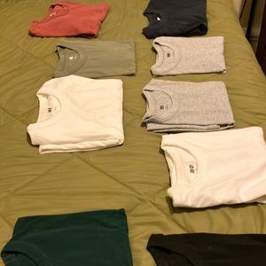 9 Uniqlo U crew neck shirts